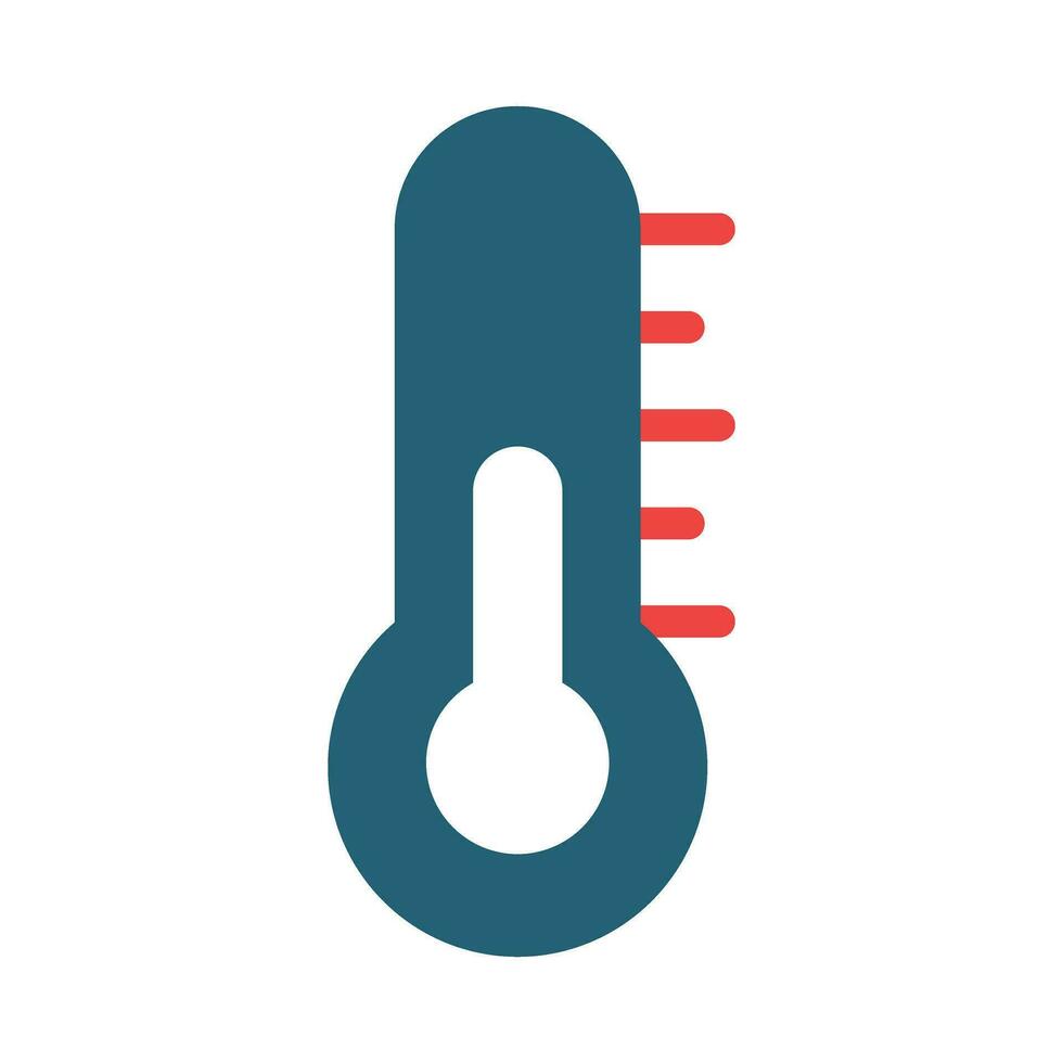Temperature Glyph Two Color Icon Design vector