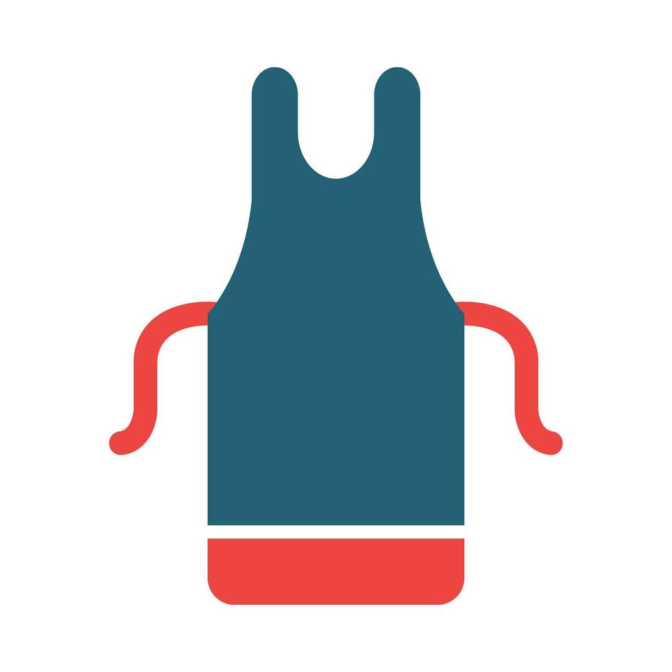 Apron Glyph Two Color Icon Design vector
