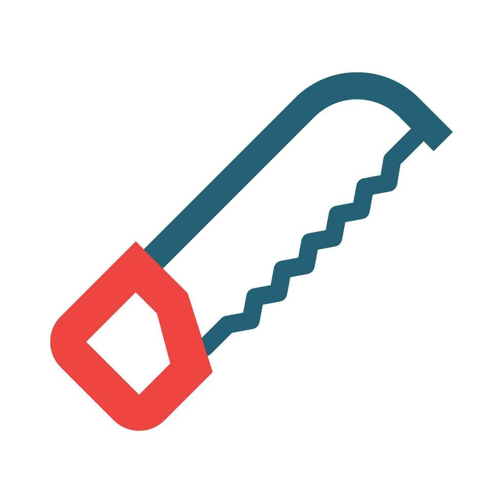 Hacksaw Glyph Two Color Icon Design vector