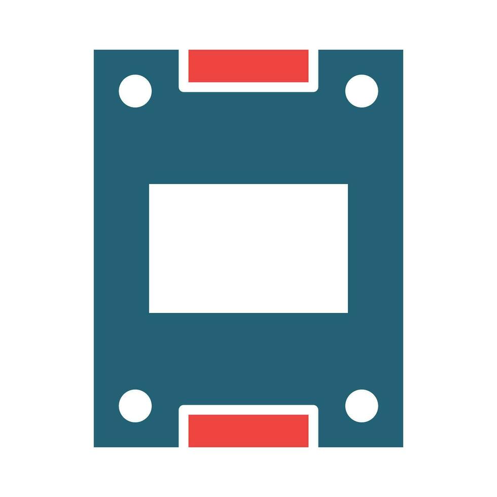 Game Card Glyph Two Color Icon Design vector