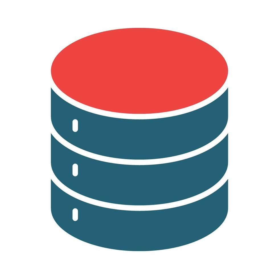 Storage Glyph Two Color Icon Design vector