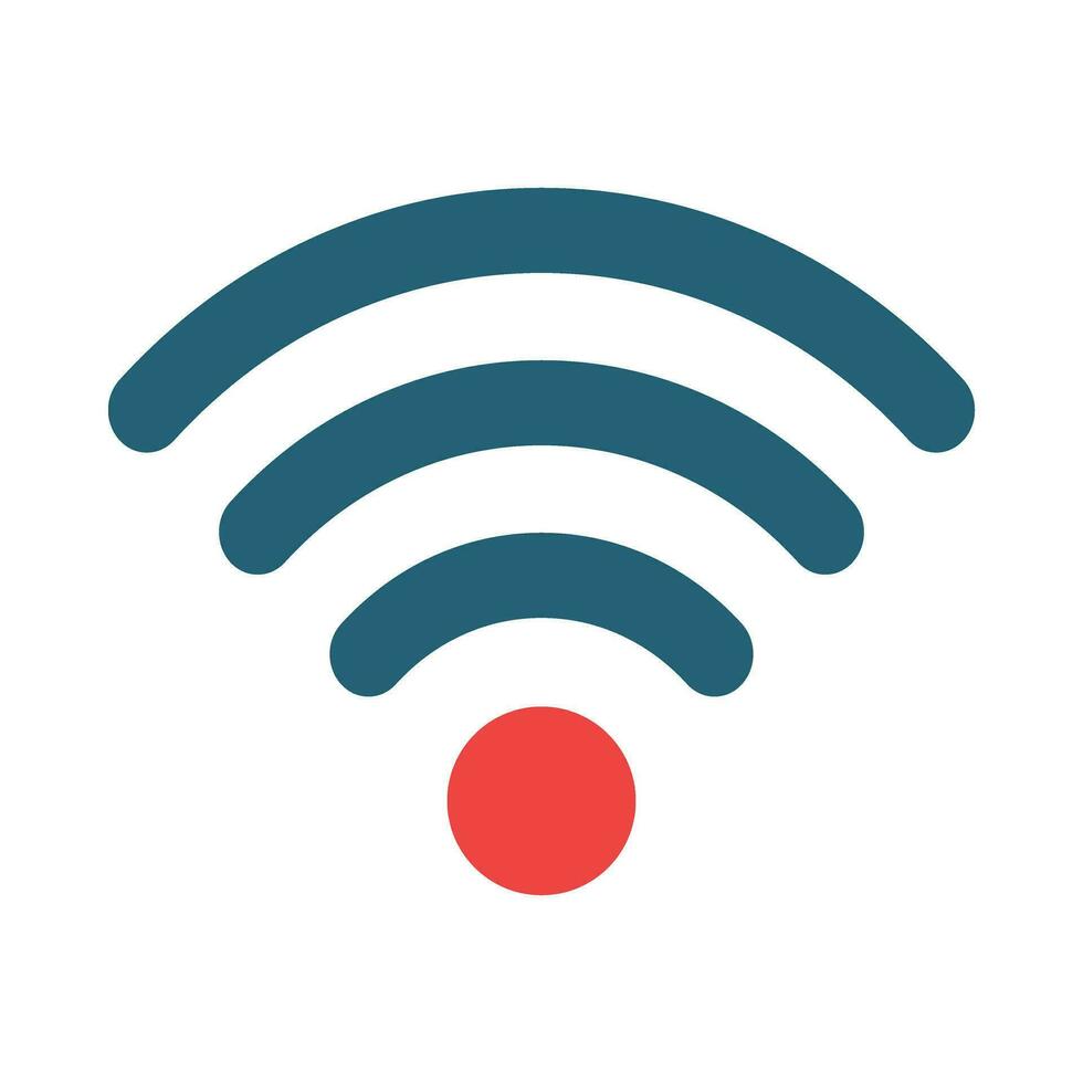 Wireless Connection Glyph Two Color Icon Design vector