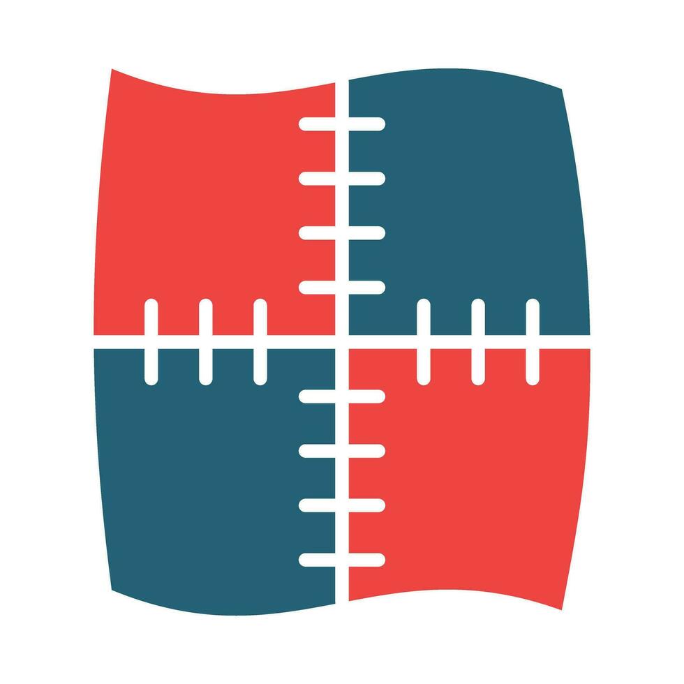 Patchwork Glyph Two Color Icon Design vector