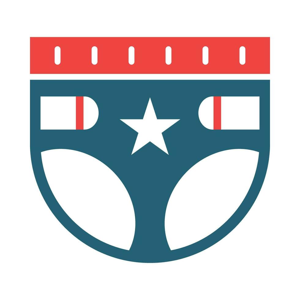Diapers Glyph Two Color Icon Design vector
