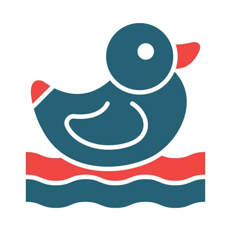 Duck Glyph Two Color Icon Design vector