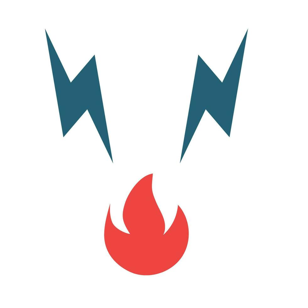 Fire Glyph Two Color Icon Design vector