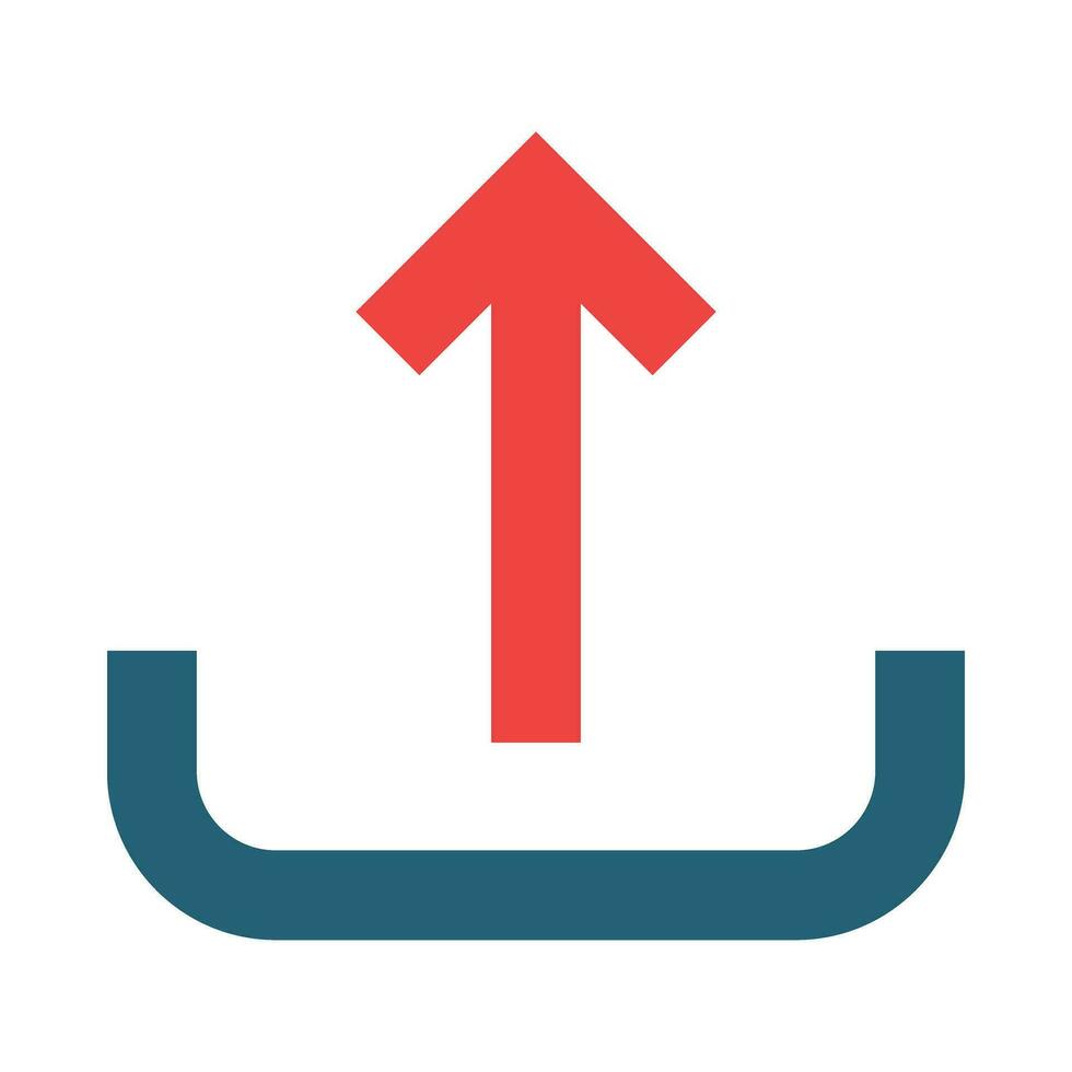 Upload Glyph Two Color Icon Design vector