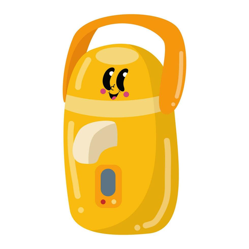a yellow bag with a face on it vector