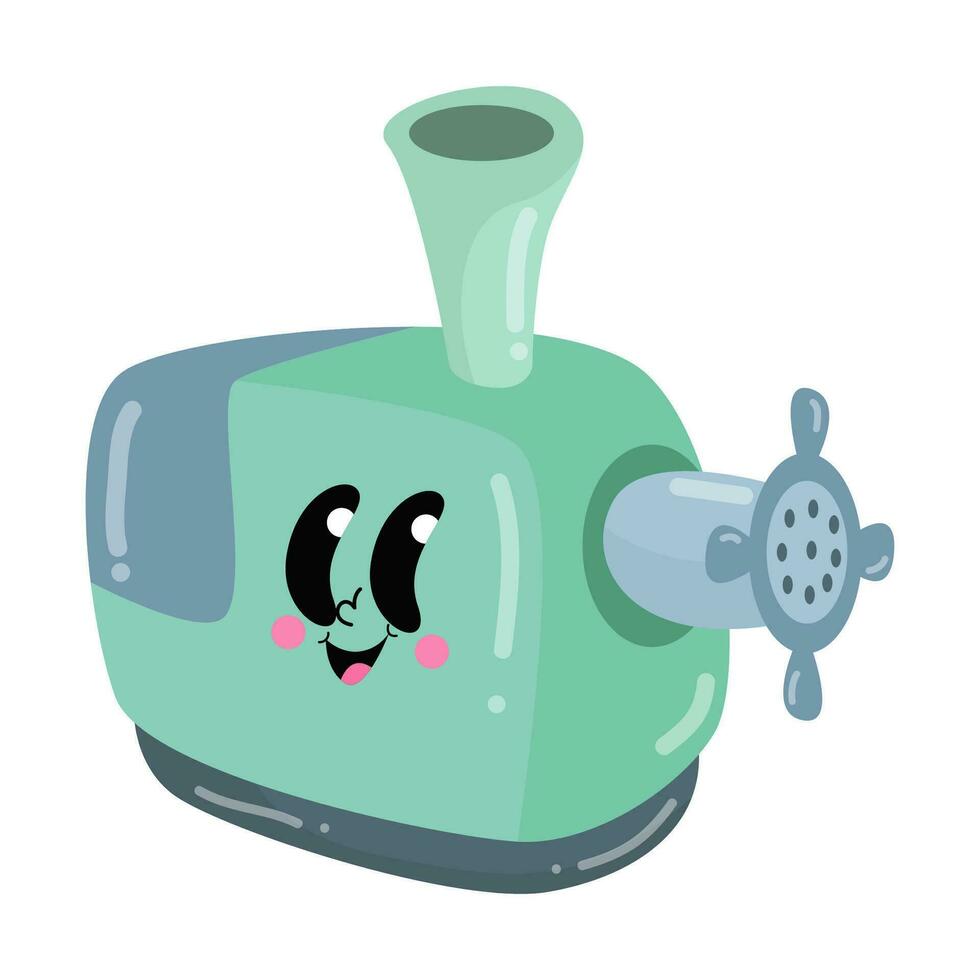 there is a green bottle with a face on it vector