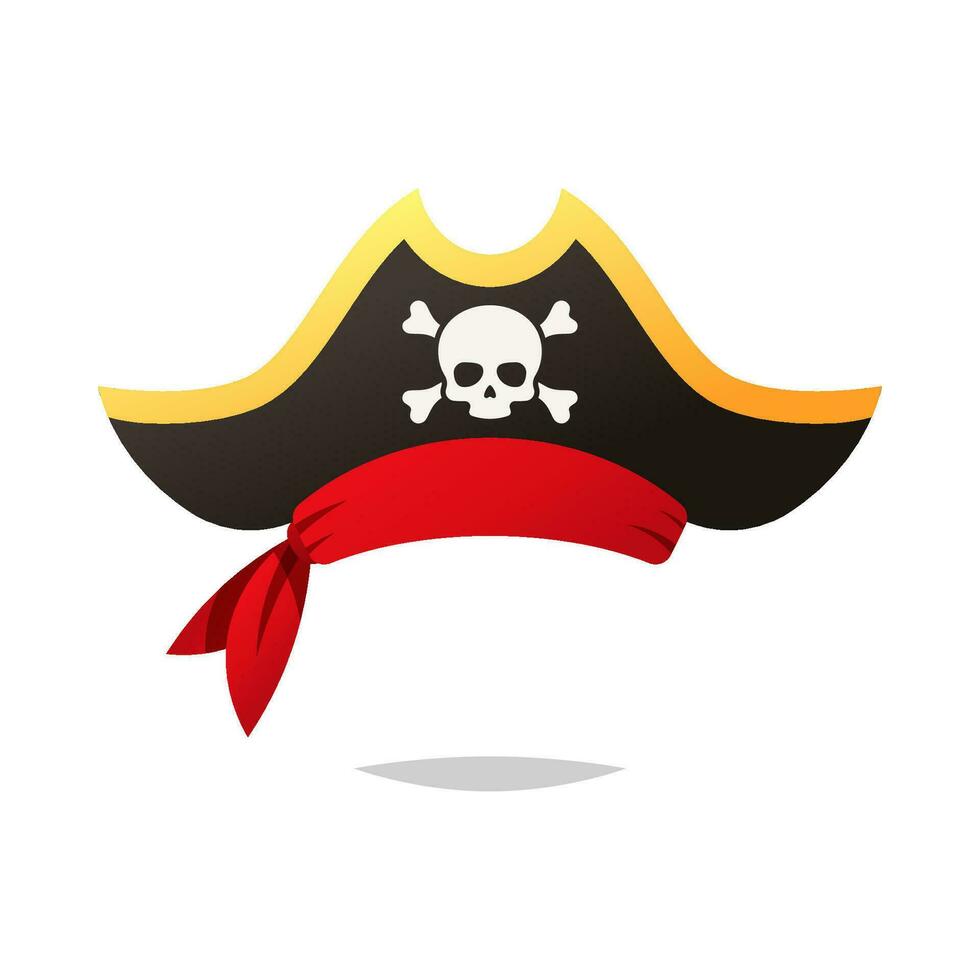 pirata sombrero vector aislado en blanco antecedentes.