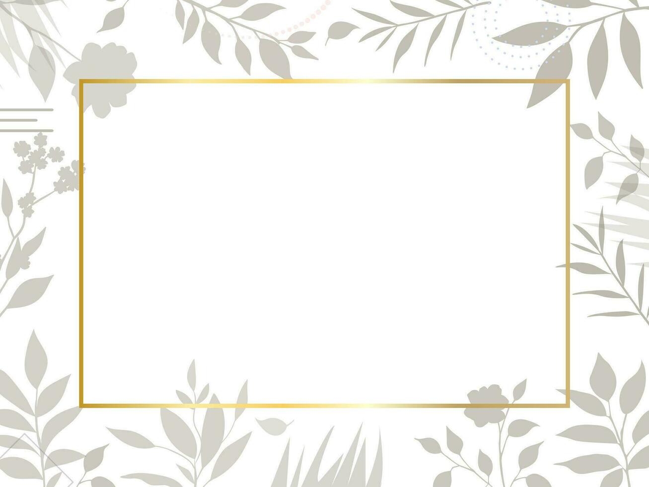 abstract template with plants and flowers, bauhaus, floral background with geometric shapes vector
