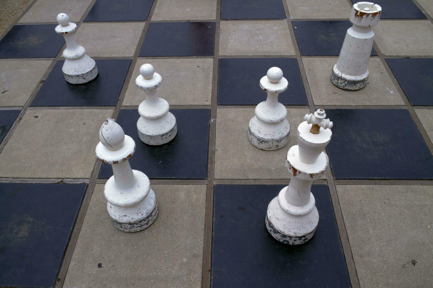 Giant Chess Board in Town Square photo