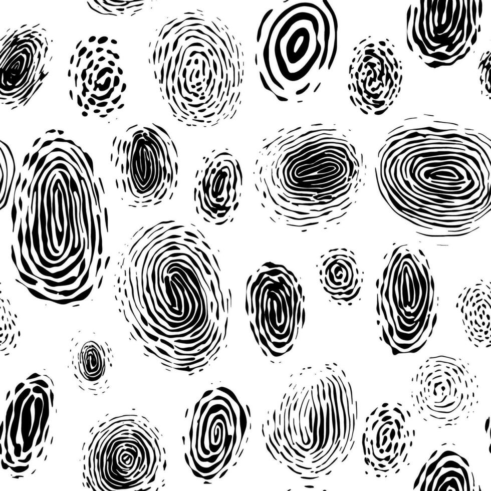 Fingerprint seamless background on square shape. vector