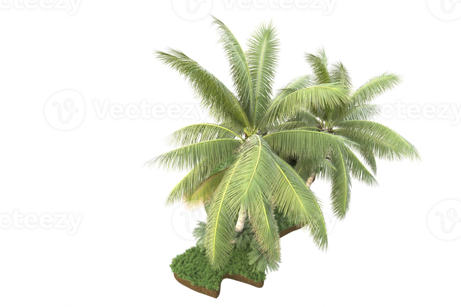 Realistic forest isolated on transparent background. 3d rendering - illustration png