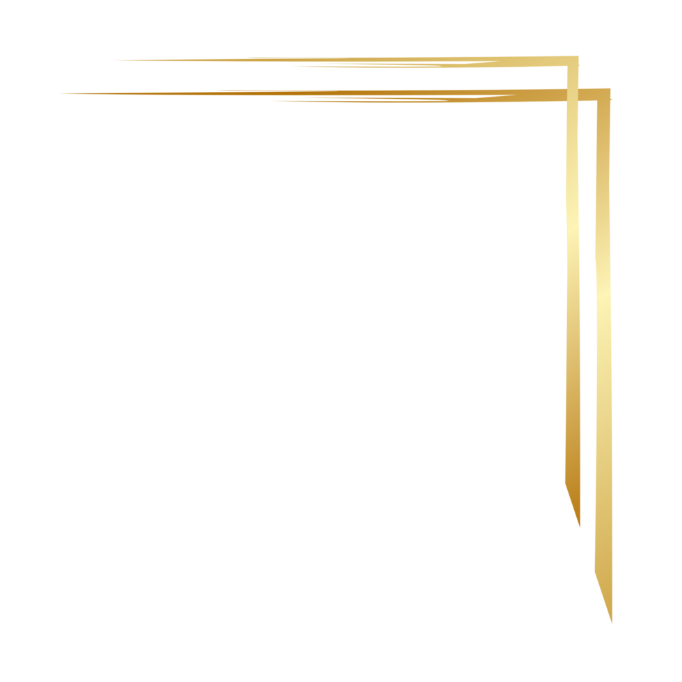 Aesthetic golden corner png