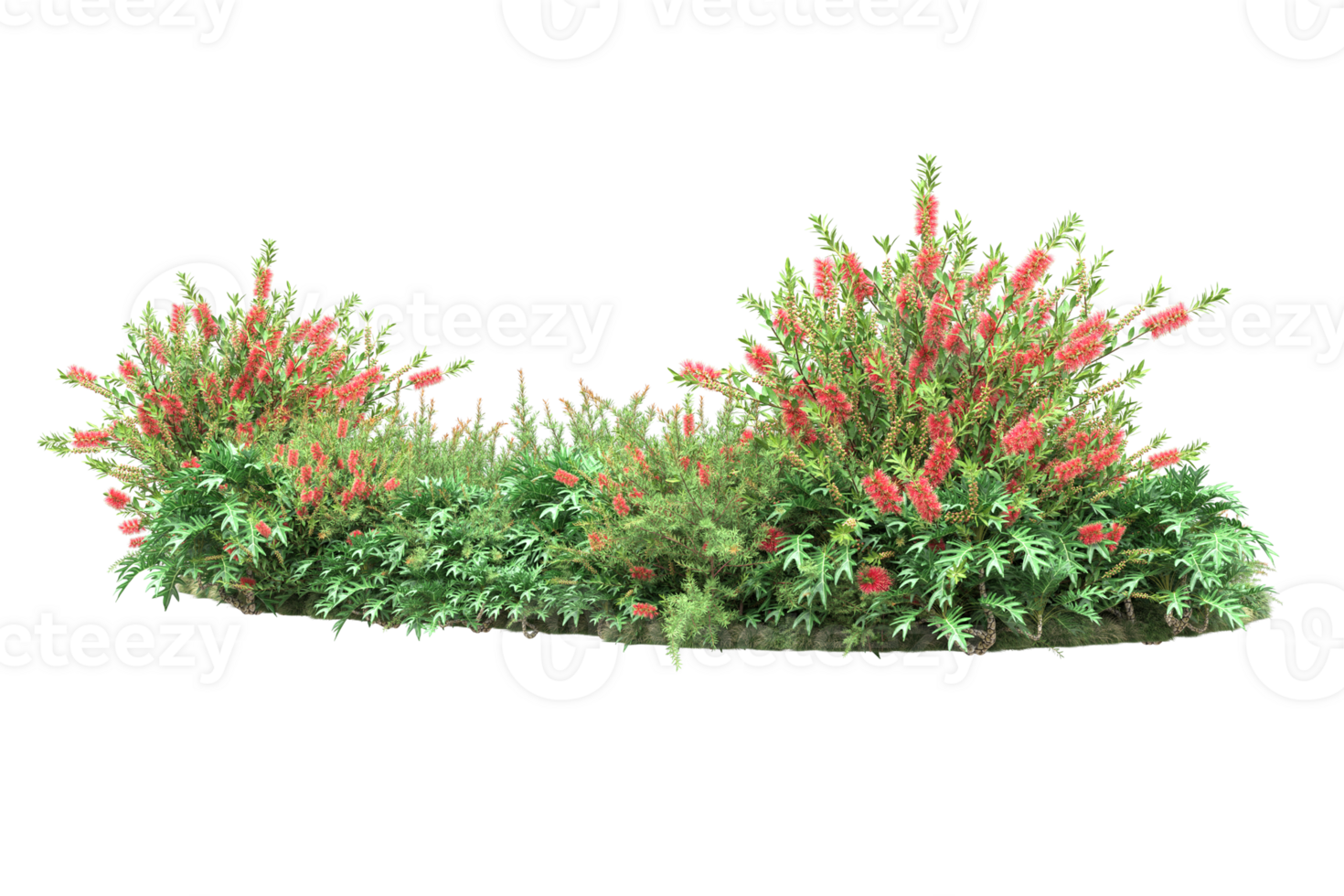 Realistic forest isolated on transparent background. 3d rendering - illustration png