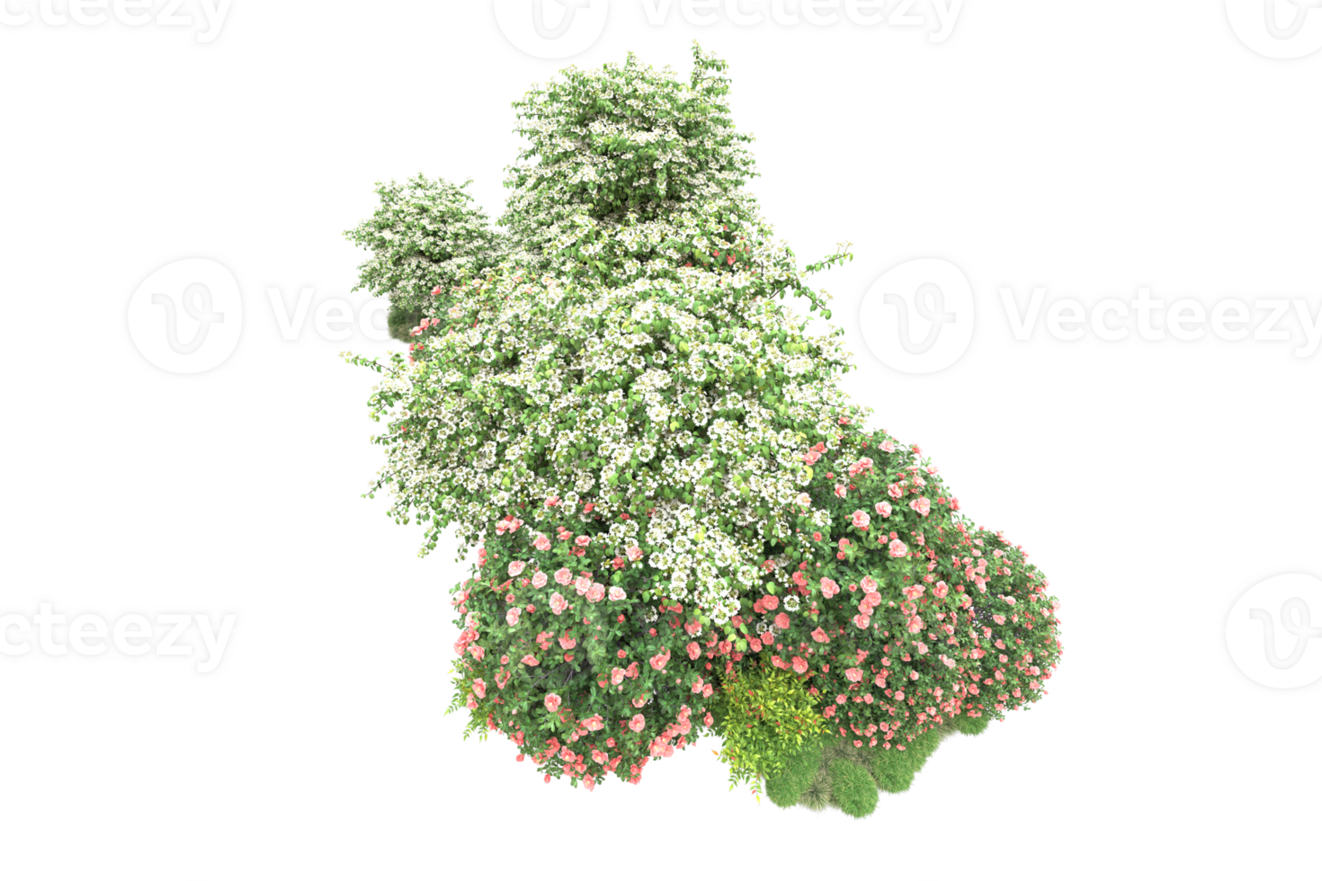 Realistic forest isolated on transparent background. 3d rendering - illustration png