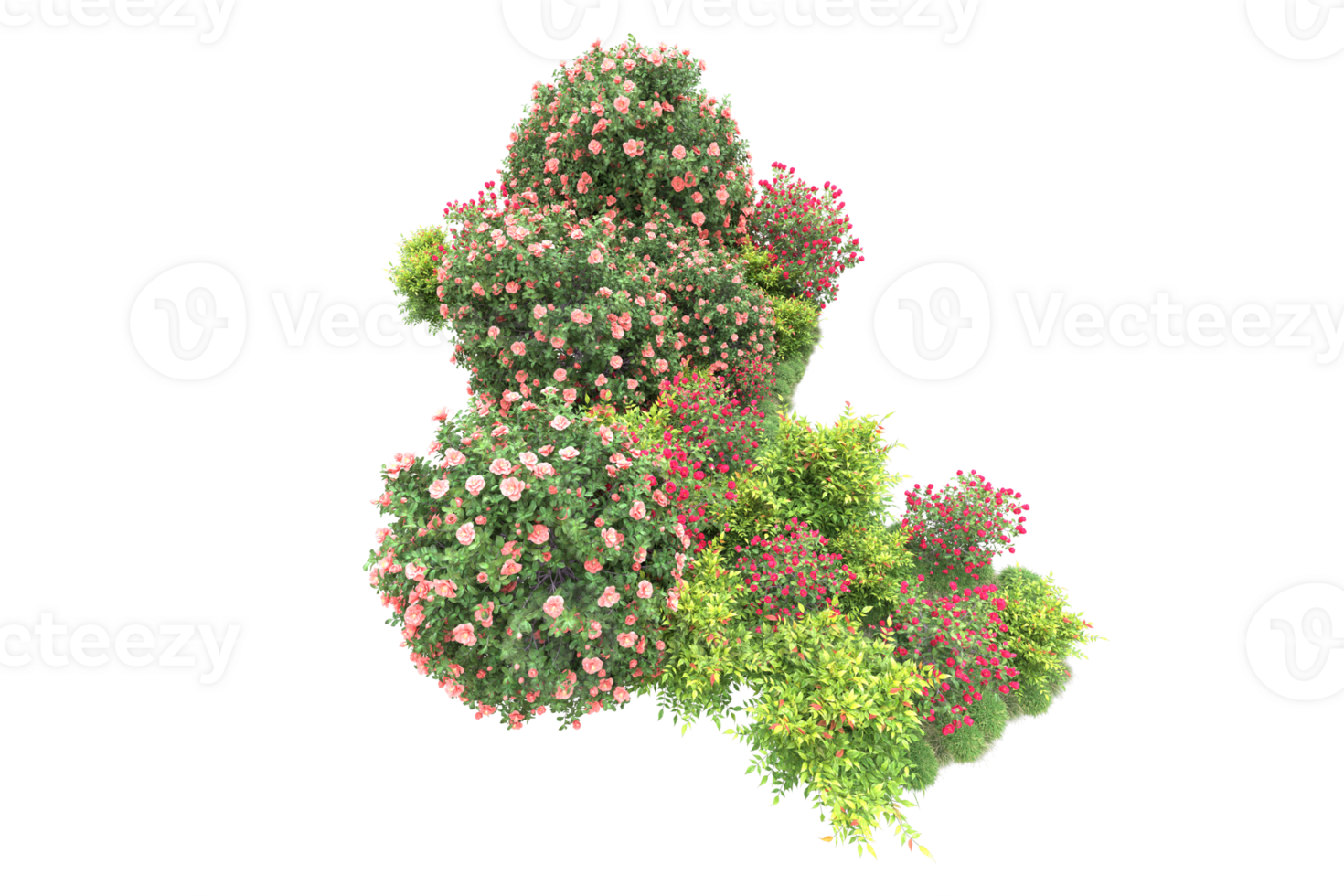 Realistic forest isolated on transparent background. 3d rendering - illustration png