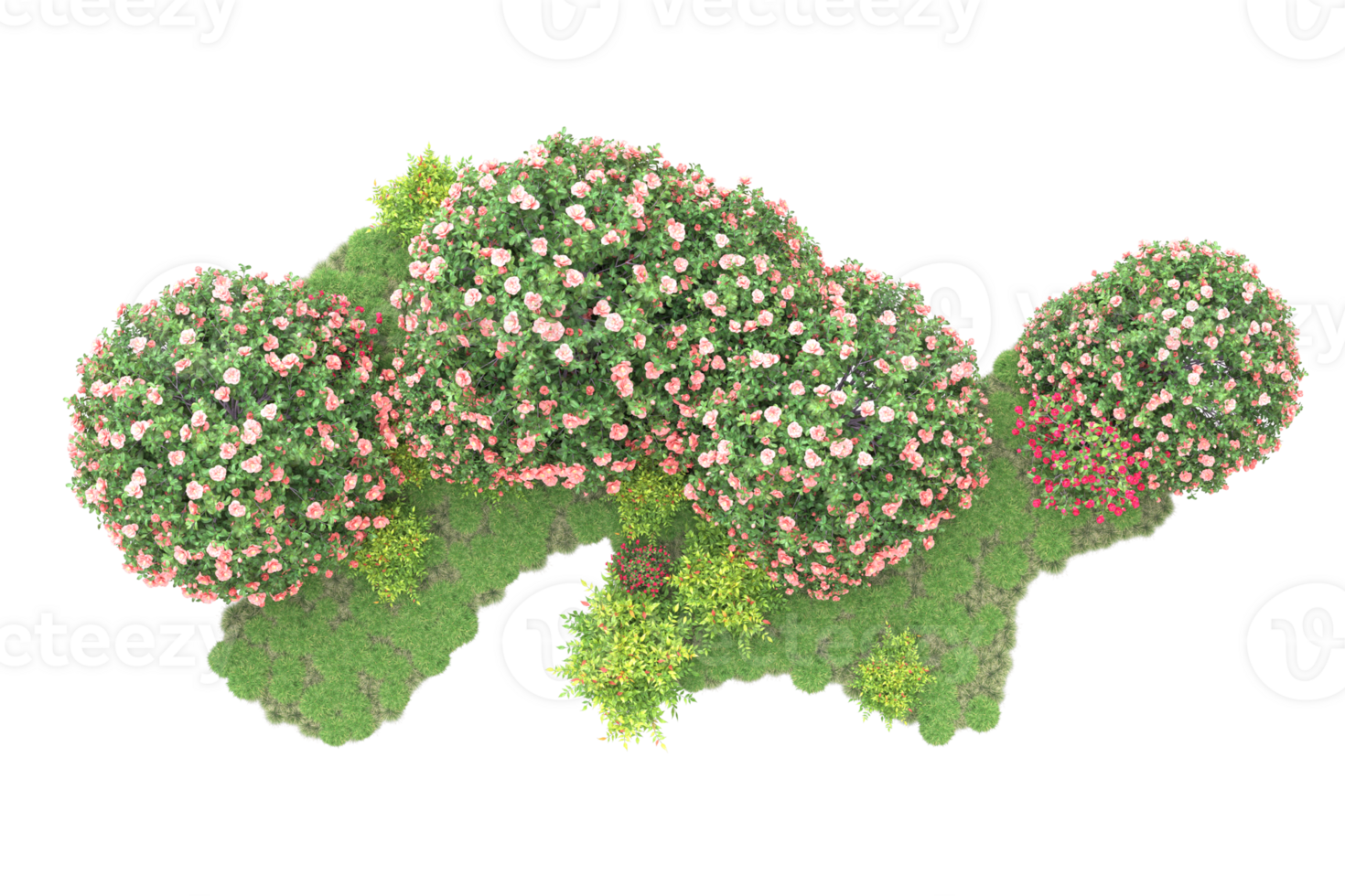Realistic forest isolated on transparent background. 3d rendering - illustration png