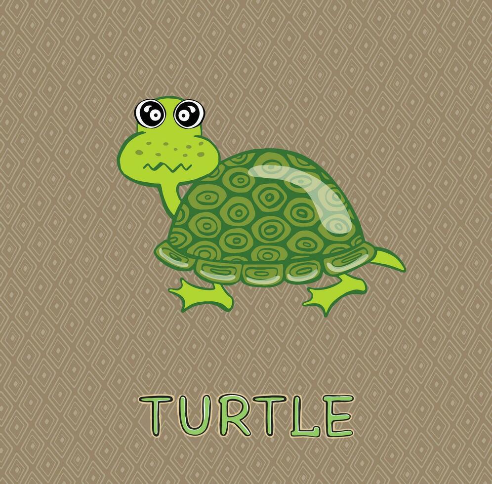 design Cute Little Turtle. small for stock. Vector illustration