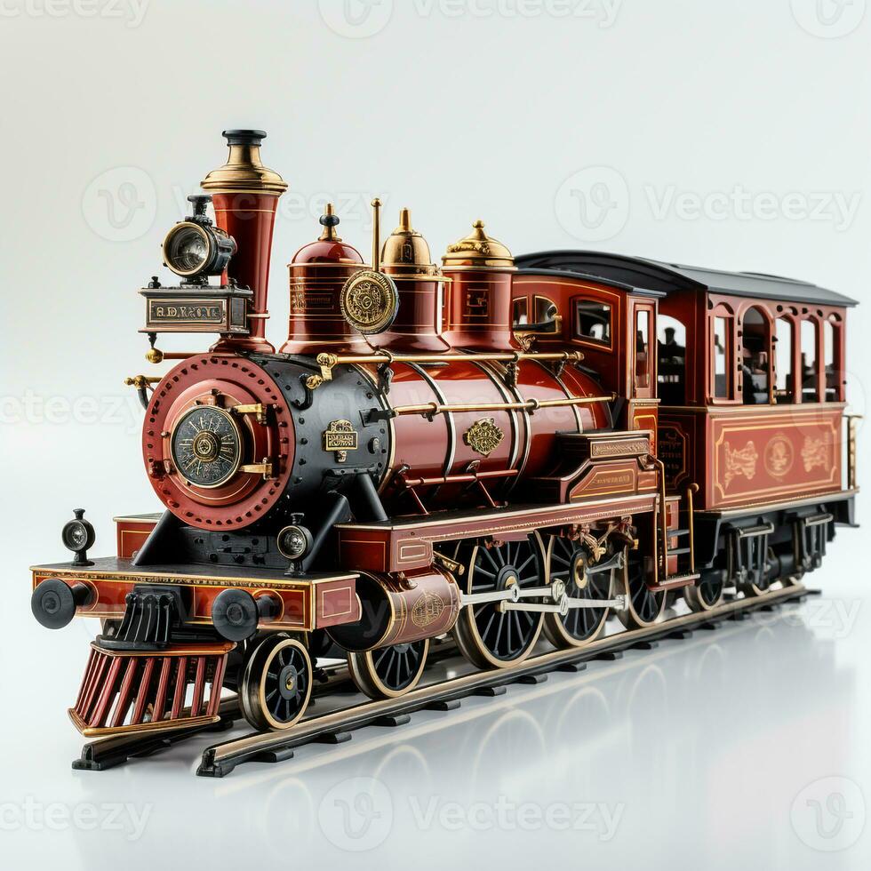 AI generated 3D miniature model of a train photo
