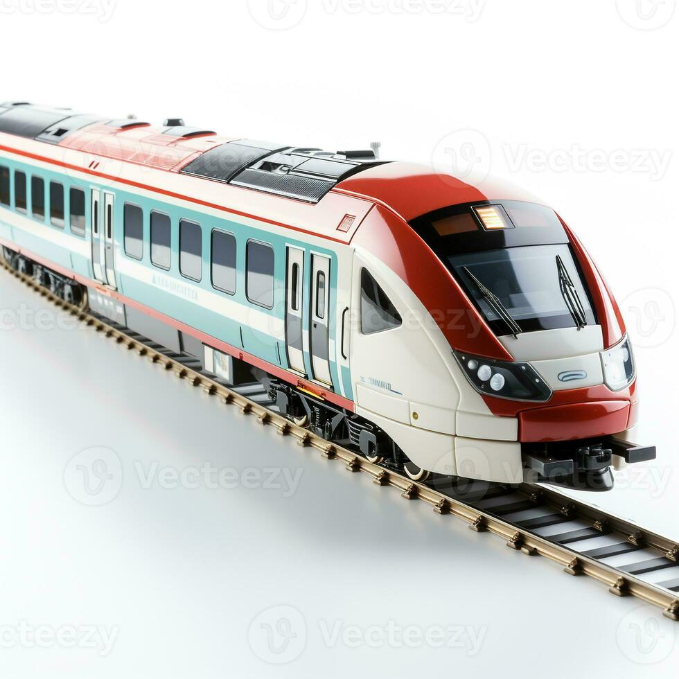 AI generated 3D miniature model of a train photo