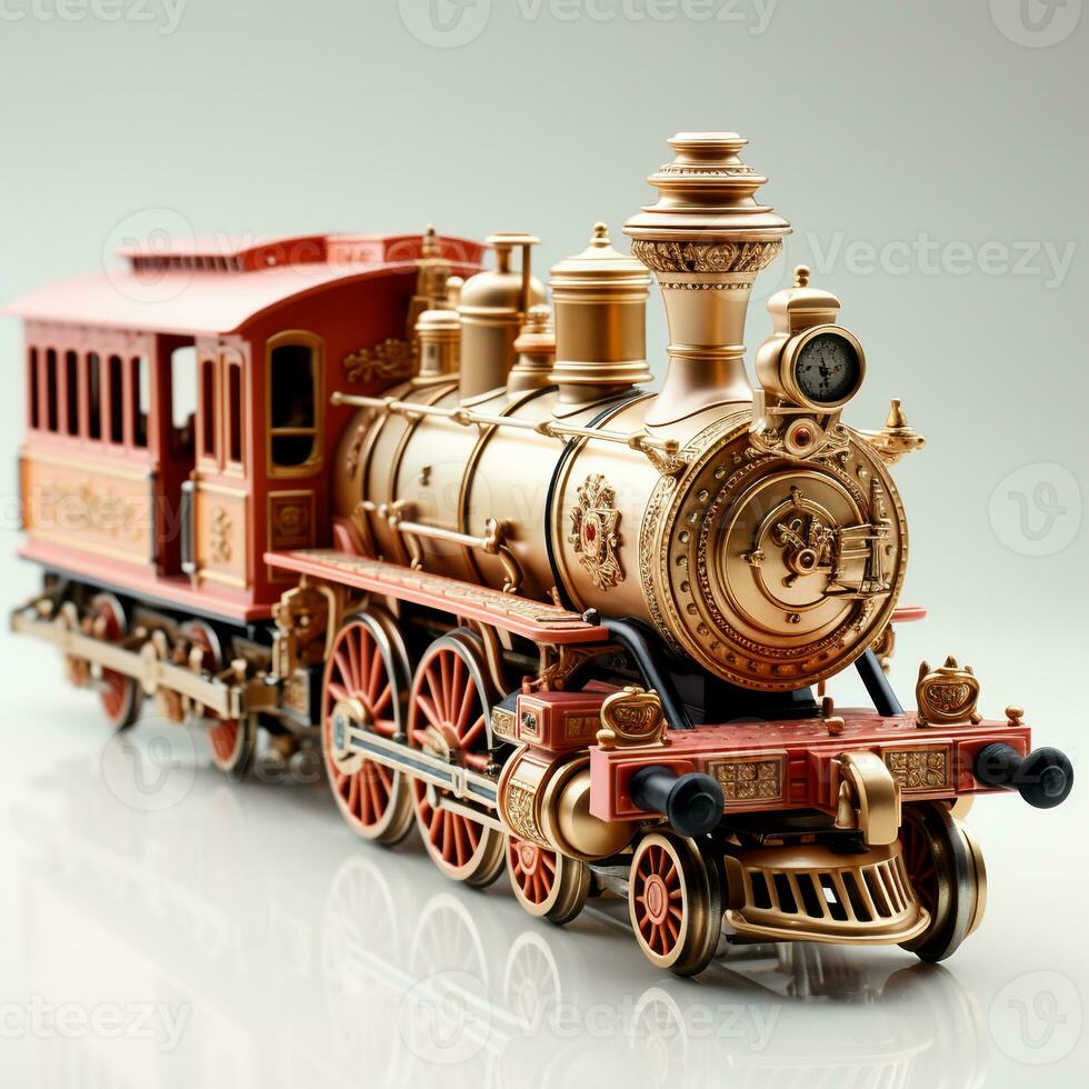 AI generated 3D miniature model of a train photo