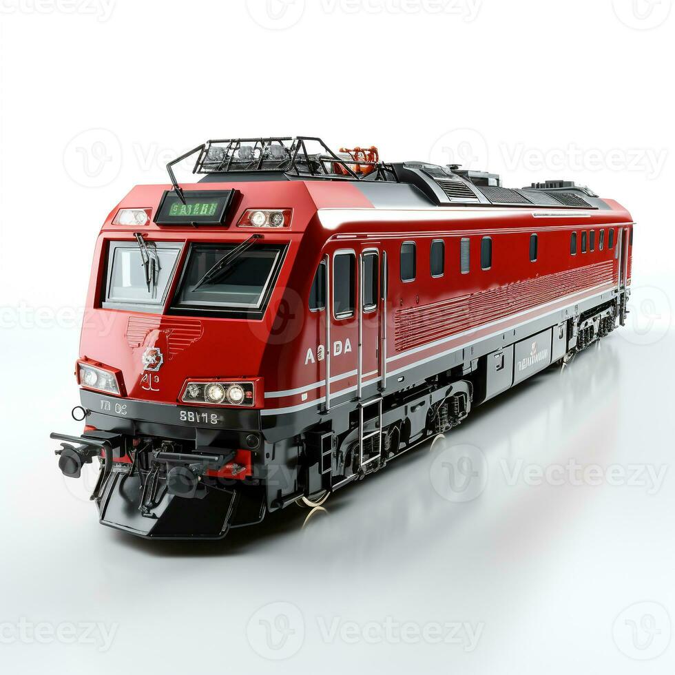 AI generated 3D miniature model of a train photo