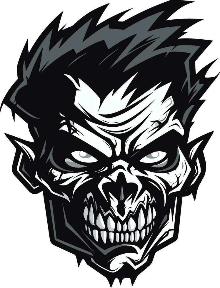 Macabre Zombie Symbol Mascot Vector Icon Zombie Icon Mascot Vector Design