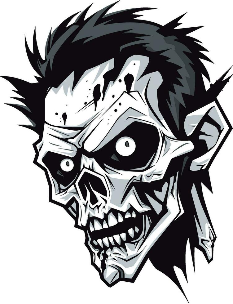 Zombie Mascot Avatar Vector Representation Undead Mascot Zombie Character Design