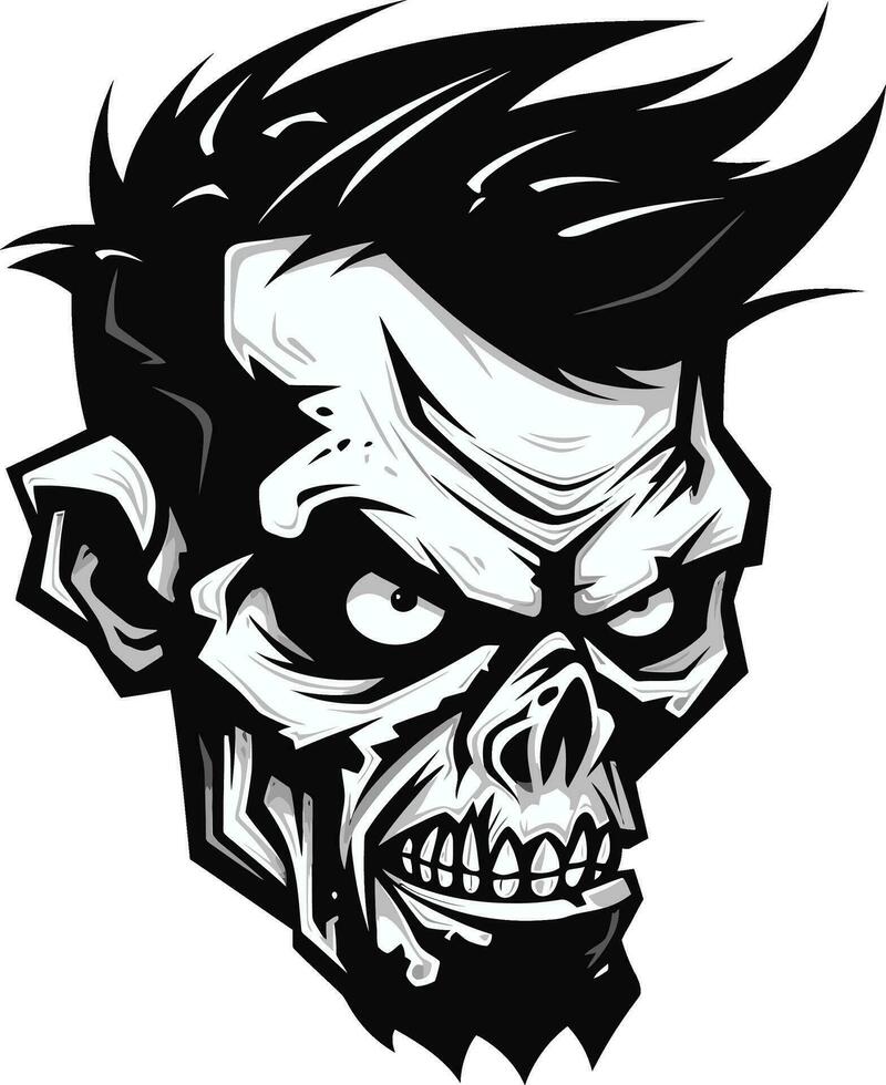 Zombie Character Mascot Vector Design Malevolent Mascot Zombie Vector Emblem