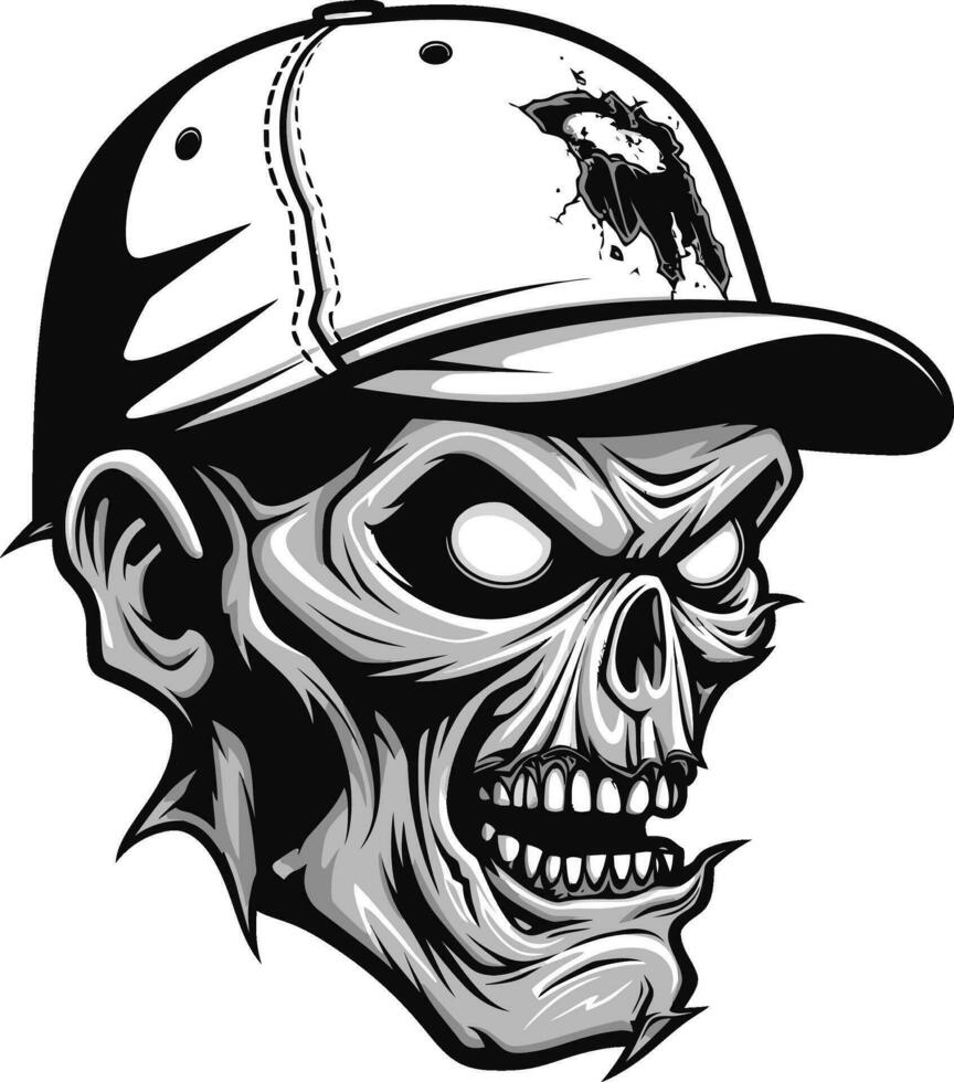 zombi mascota símbolo vector personaje muertos vivientes zombi emblema mascota vector