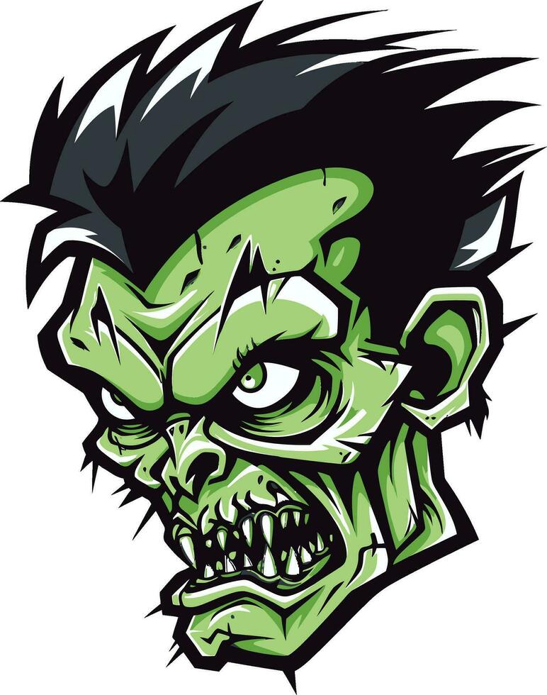 zombi personaje mascota vector representación espectral zombi mascota vector diseño