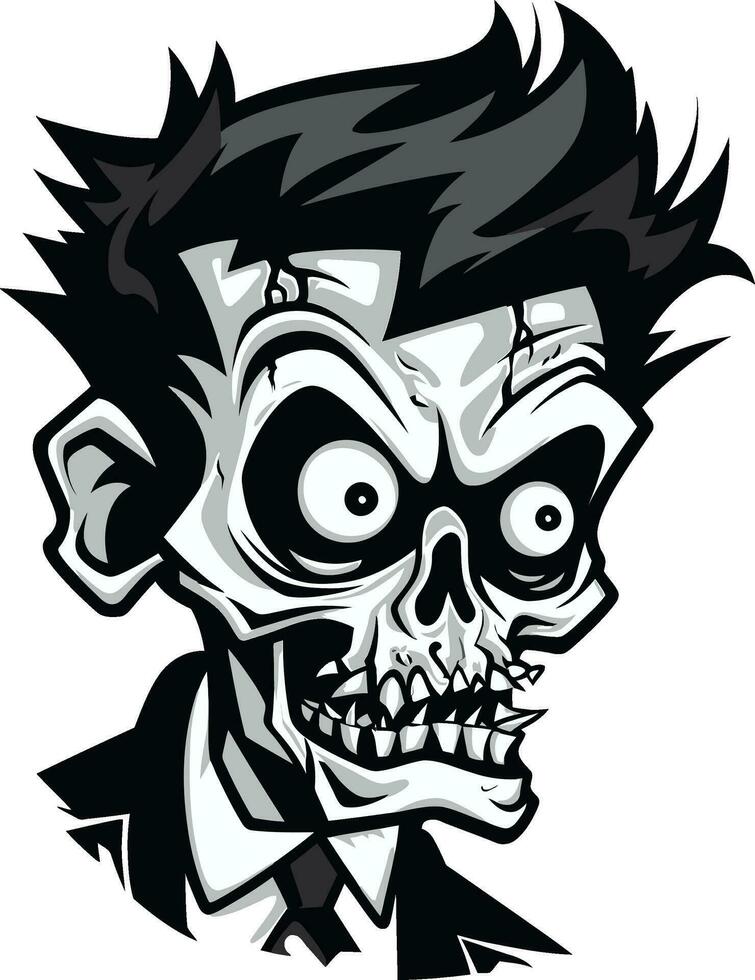 Terrifying Mascot Zombie Vector Icon Zombie Spirit Mascot Vector Illustration