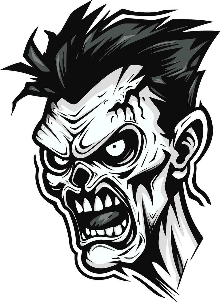 espantoso mascota zombi vector icono zombi espíritu mascota vector ilustración