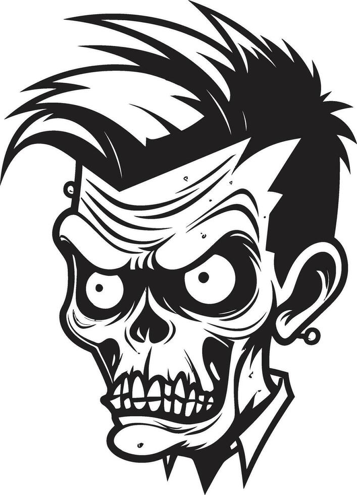 Zombie Mascot Avatar Vector Representation Undead Mascot Zombie Character Design