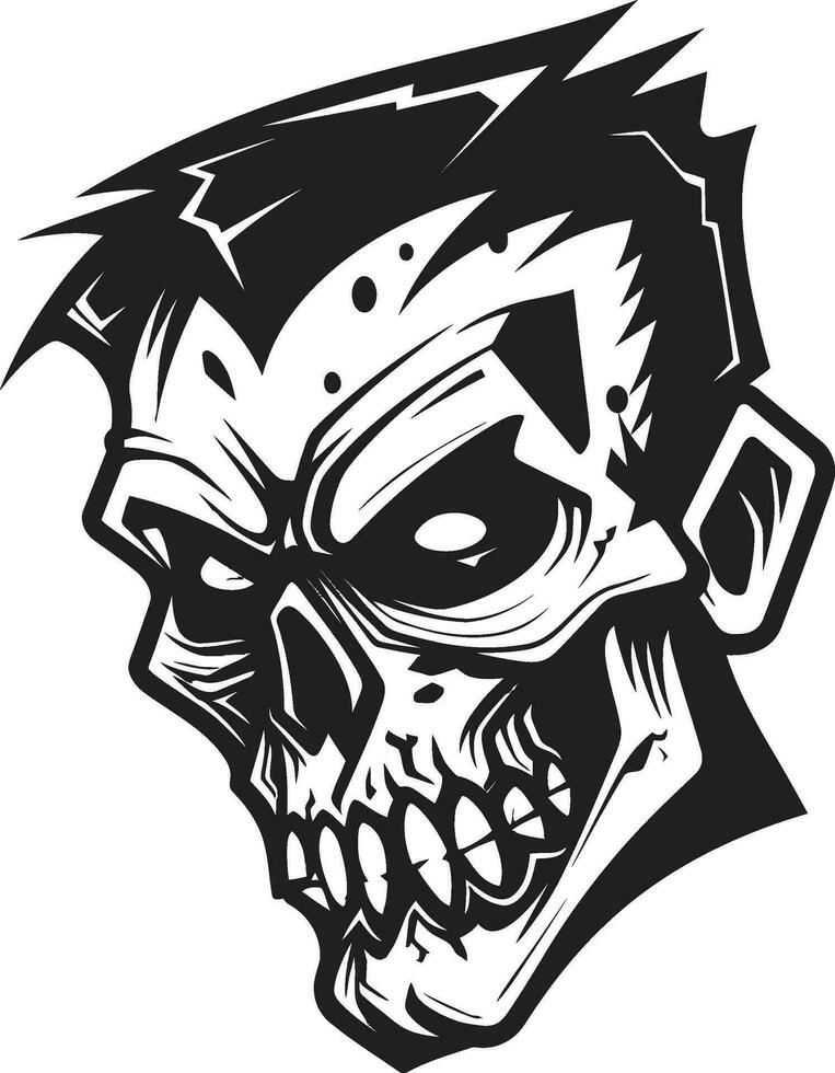 Zombie Spirit Mascot Vector Illustration Malevolent Zombie Mascot Vector Design