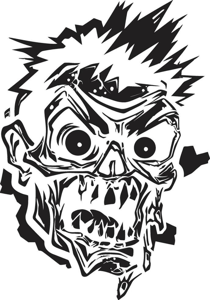 Zombie Mascot Illustration Vector Design Cadaverous Mascot Zombie Vector Icon