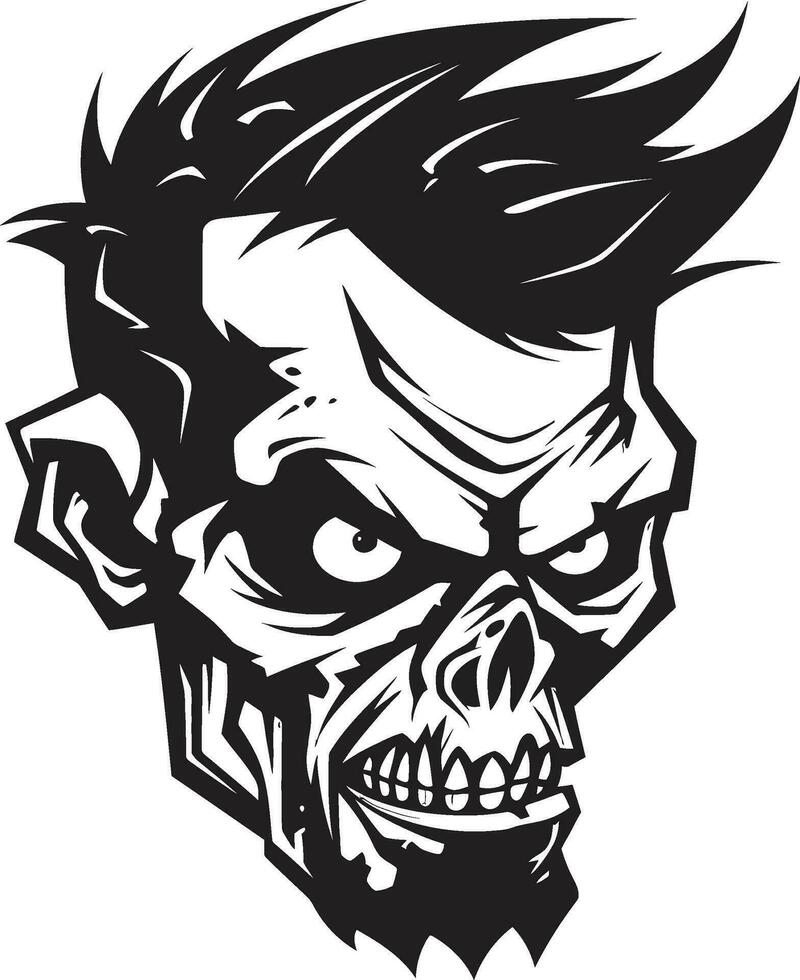 Terrifying Zombie Impression Vector Mascot Zombie Character Mascot Vector Design