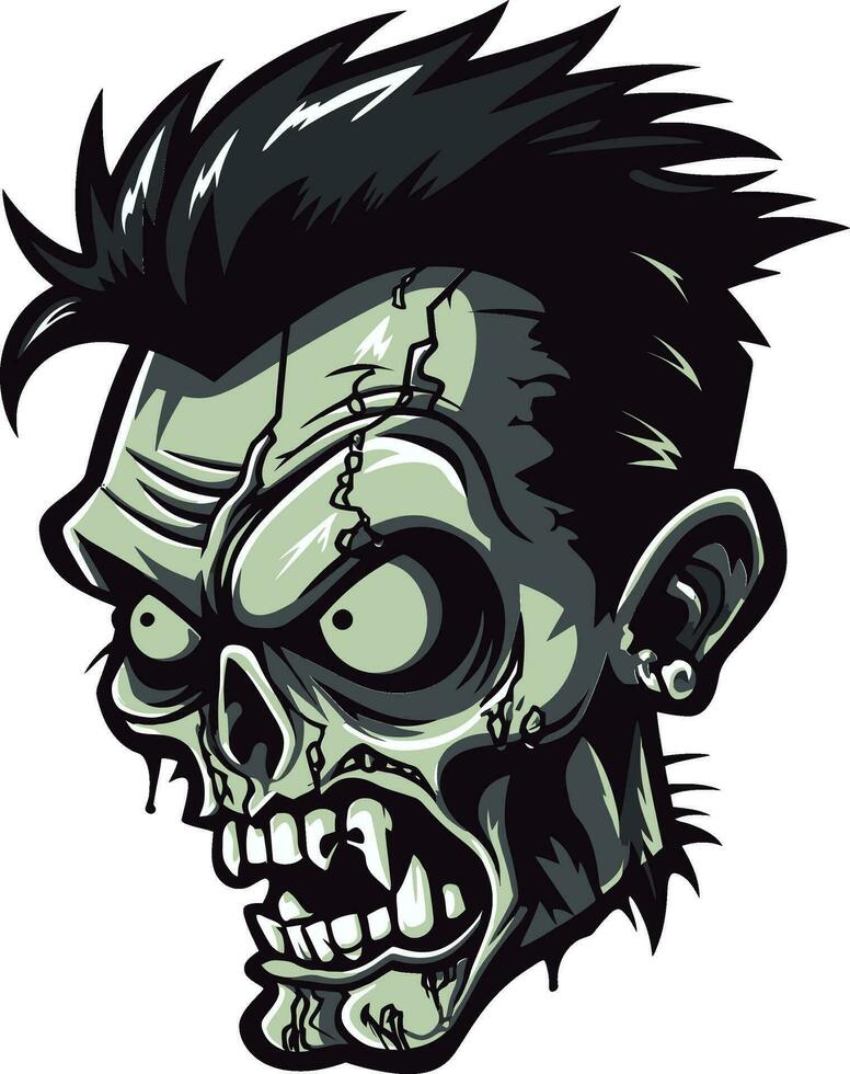 Zombie Crew Mascot Vector Graphic Ghastly Sidekick Zombie Mascot Art