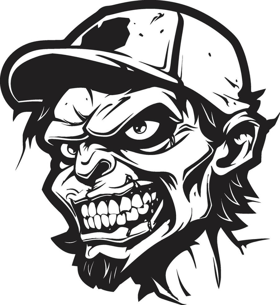 Zombie Friend Mascot Vector Image Cadaverous Comrade Zombie Mascot Graphic