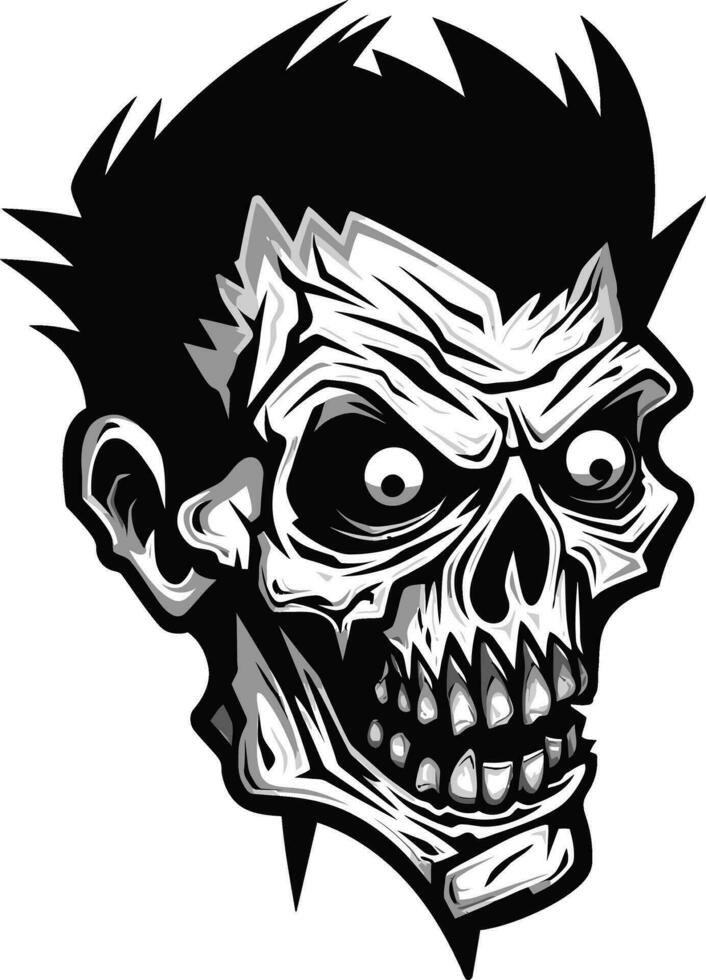 Undead Buddy Zombie Mascot Vector Zombie Comrade Mascot Vector Design