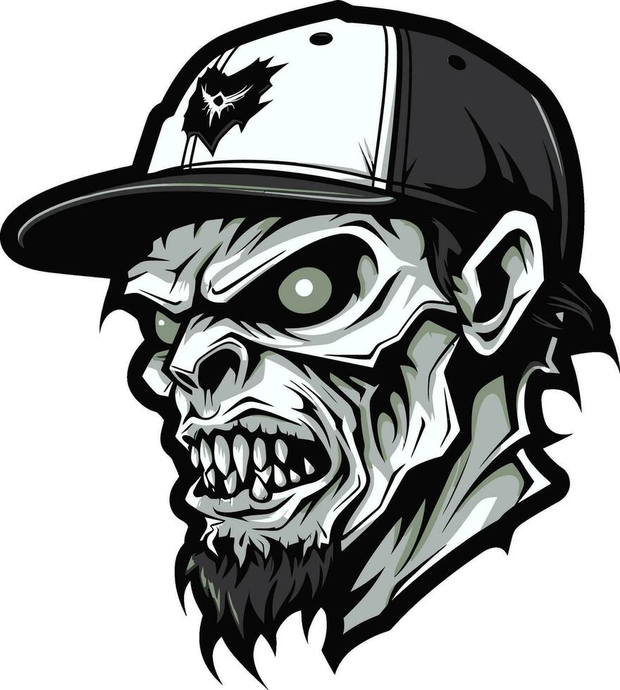 Ghastly Sidekick Zombie Mascot Zombie Buddy Mascot Vector