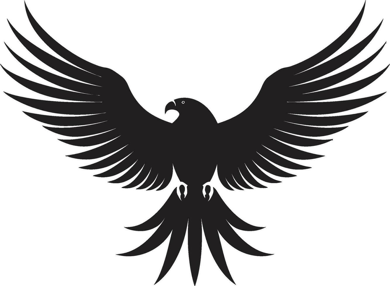 noble vuelo icono negro águila vector elegante rapaz perfil vector águila