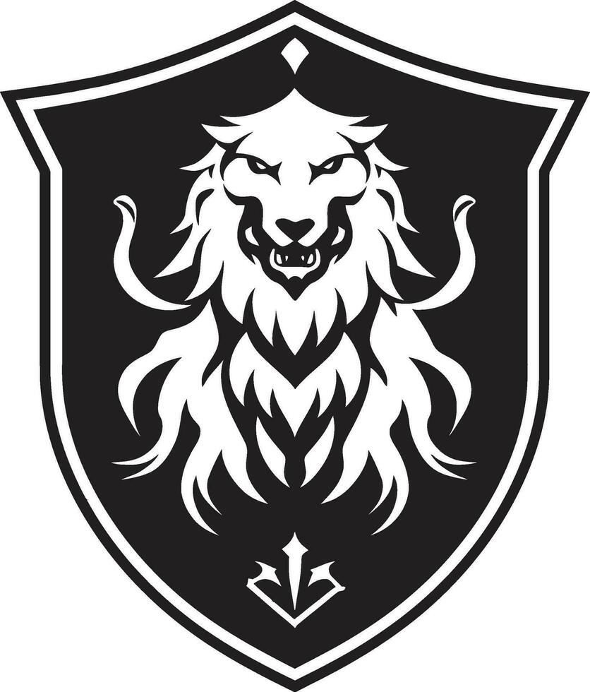antiguo monárquico símbolo vector emblema majestuoso heráldico perfil negro vector icono