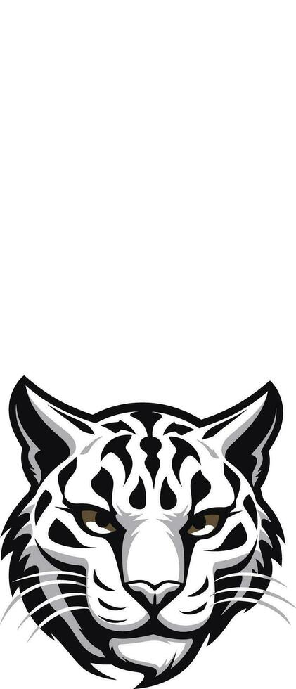 de ébano elegancia vector ocelote heráldica selva majestad ocelote logo en negro vector