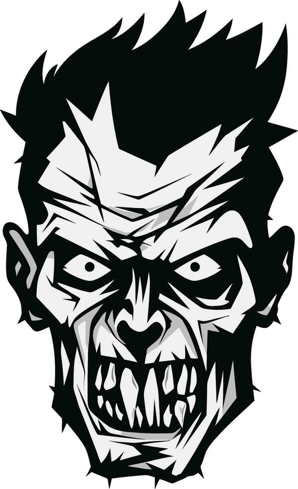 perturbado cráneo imagen vector diseño zombies frenético visión loco cráneo