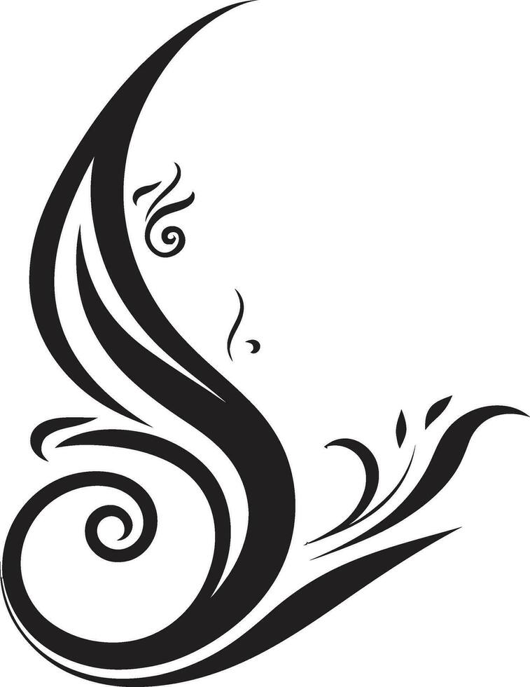 Artistic Vector Ornamentation Calligraphic Elegant Lines Abstract Decorative Vector