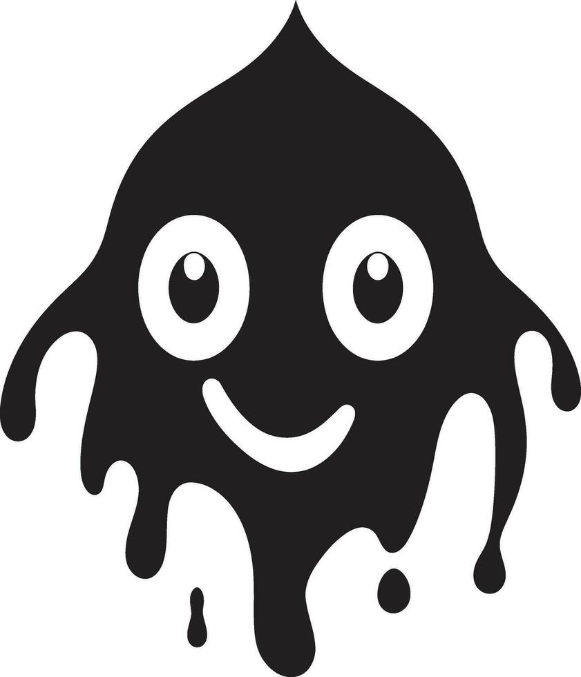 Eerie Ooze Emblem A Vector Logo of Dread Shadowy Sludge A Stylish Slime Icon
