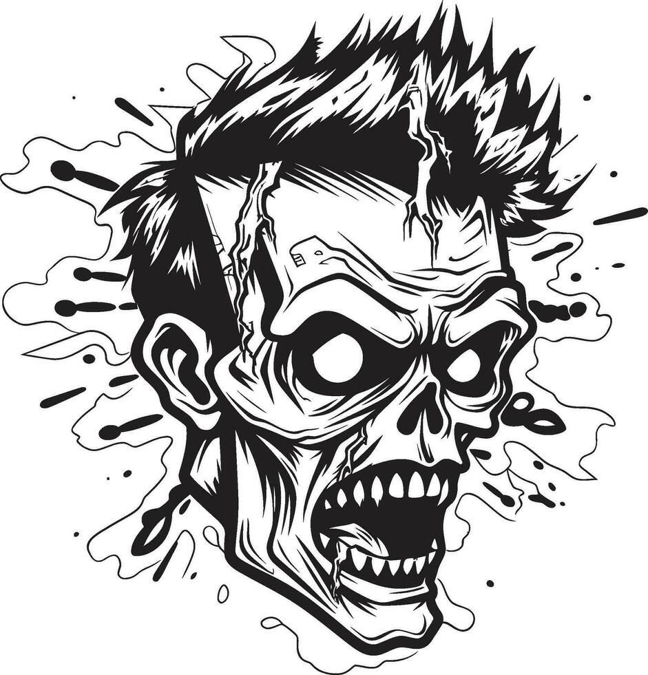 Zombies Rebellion Vector Design Zombies Frantic Image Crazy Skull